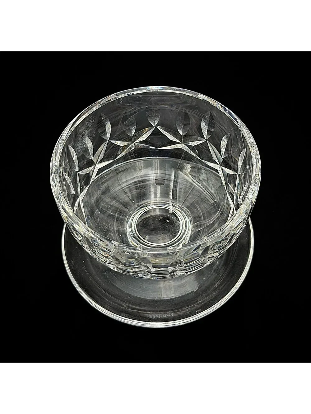 Vintage Waterford Crystal Footed Dessert Bowl Signed Ireland Sherbet Dish 4